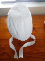 Baby Christening Bonnet with Tulle Lace Trims 3