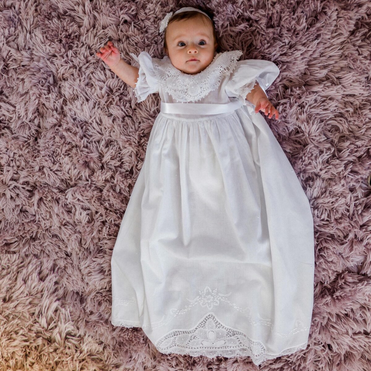 Baby Christening Gown Lace Bib 12