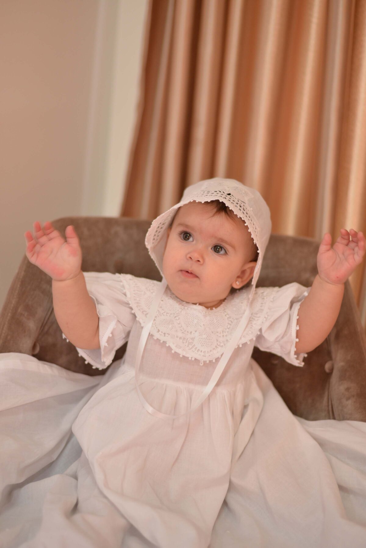 Baby Christening Gown Lace Bib 3