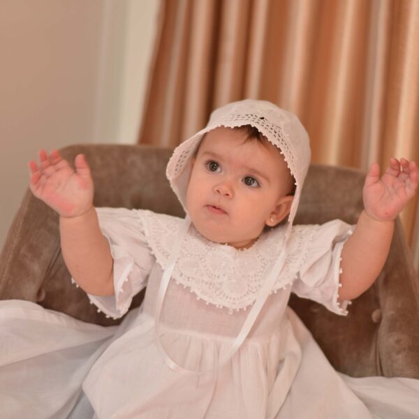 Baby Christening Gown Lace Bib 3