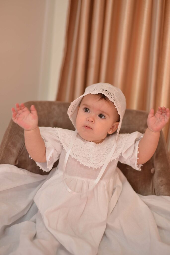 Baby Christening Gown Lace Bib 3