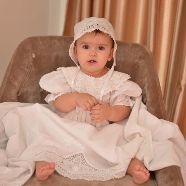 Baby Christening Gown Lace Bib 6