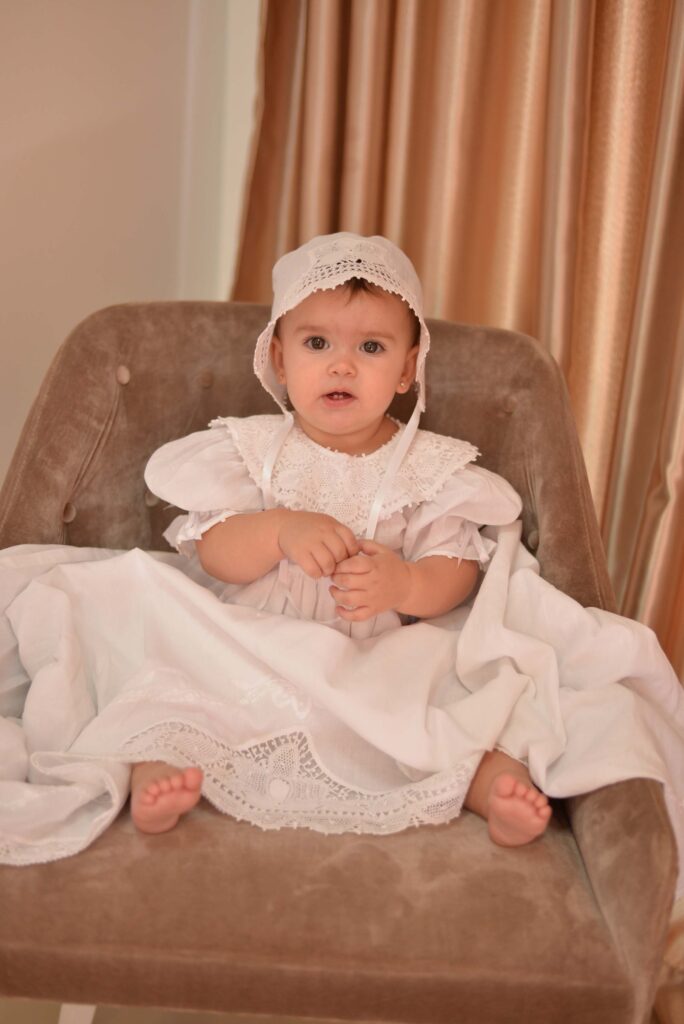 Baby Christening Gown Lace Bib 6