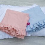 White Cotton Pillowcases with Ruffles around all four sides - Image 5