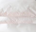 white percale pillowcases 400 TC hand embroidered