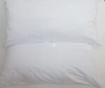 White Percale Pillowcases 400 TC Hand Embroidered  - Image 6