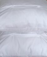 white percale cotton pillowcases hand embroidered