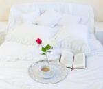 Pristine White Cotton Duvet Cover with White Ruffles and Frills 8