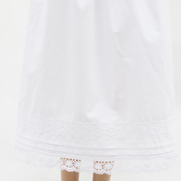 White Cotton Petticoat Machine Made Lace Trims