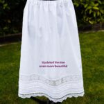 White Cotton Petticoat Adorned with Lace Trims and Pin Tucks - Image 6