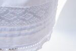 White Cotton Petticoat Adorned with Lace Trims and Pin Tucks - Image 5