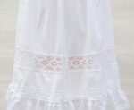 White Cotton Petticoat Adorned with Lace Trims - Image 2