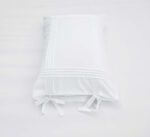 White Cotton Pillowcases Adorned with Pleats and Bows - Image 3