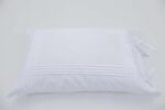 White Cotton Pillowcases Adorned with Pleats and Bows - Image 4