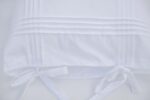 White Cotton Pillowcases Adorned with Pleats and Bows - Image 2