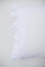 White Cotton Pillowcases Adorned with Lace Trims - Image 3