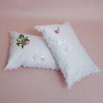 Luxury White Cotton Pillowcases Hand Embroidered  - Image 5
