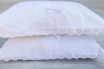 Luxury White Cotton Pillowcases Hand Embroidered  - Image 2
