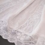 Baby Christening Gown Embellished with Hand Made Lace and Hand Embroidered - Image 3
