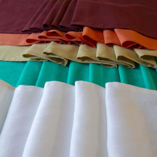 Multi-colour Linen Table Runners and Matching Napkins