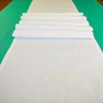 White Linen Table Runner with Matching Napkins