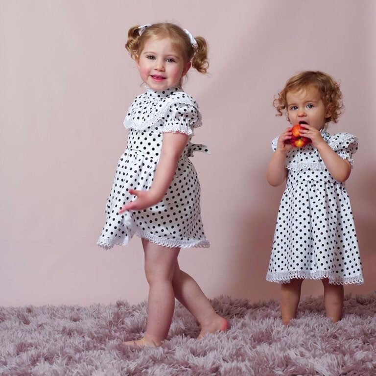 Home Small Sisters Polka Dot Matching Dresses