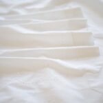 White Cotton Flat Sheet Double Hand Embroidered - Image 3