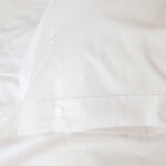 White Cotton Flat Sheet Double Hand Embroidered - Image 5