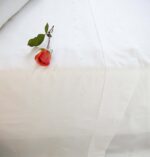 White Cotton Flat Sheet Double and Pillowcases Hand Embroidered in Portugal