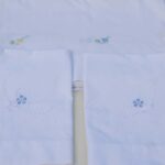 White Cotton Flat Sheet Single Hand Embroidered - Image 4