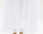 White Cotton Petticoat Adorned with Lace Trims and Pin Tucks - Image 9