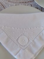 White Cotton Hand Embroidered Hemstitch Napkins