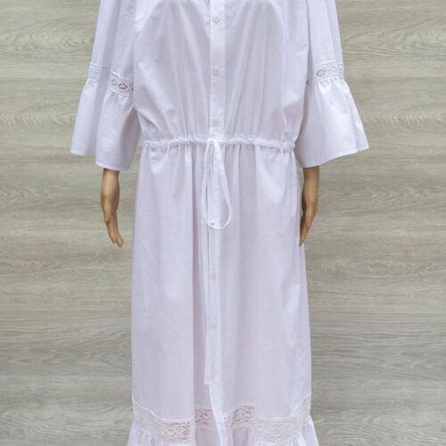 white cotton plus size ladies nightdress