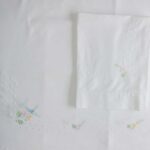 White Cotton Flat Sheet Single Bed Hand Embroidered in Portugal - Image 4