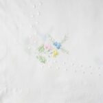 White Cotton Flat Sheet Single Bed Hand Embroidered in Portugal - Image 5