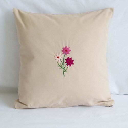 Cotton Sofa Cushion Covers Hand Embroidered