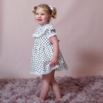 Cotton Sisters Matching Dresses Polka Dot Fully Lined - Image 3