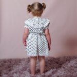 Cotton Sisters Matching Dresses Polka Dot Fully Lined - Image 4