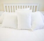 Cotton Cushion Covers with Frills for Bed