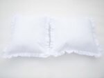 Bespoke White Cotton Broderie Anglaise Cushion Covers with Ruffles - Image 11