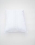 White Cotton Cushion Cover with a Lace Trim for bed
