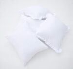 Bespoke White Cotton Broderie Anglaise Cushion Covers with Ruffles - Image 8