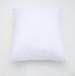 White Cotton Cushion Cover with Handmade Lace Hearts
